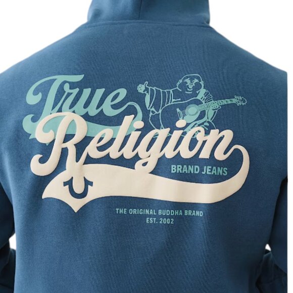 True Religion Men's 2 PC Sweatsuit Fleece Tracksuit Hoodie Joggers Set Malibu - Picture 6 of 16